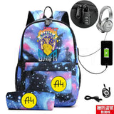 2Pcs ?4 ???? ?????? Backpack for Boys Girls Casual School Students Backpack