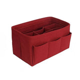 2Pcs Felt Fabric Handbag Organizer Purse Insert Bag - 26x15x14cm & 22x15x9.5cm