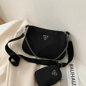 2Pcs Retro Women Crossbody Bags High Square Solid Bags Handbags