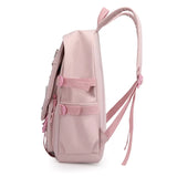 2Pcs Nylon Waterproof School Backpack Women Travel