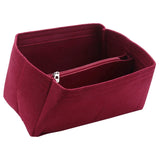 Makeup Bag Cosmetic Cases Felt Bag Organizer Red M