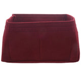2X Red Felt Makeup Bag Organizer Insert Cosmetic Case