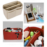 Felt Makeup Bag Organizer Insert Travel Toiletry Red M & S