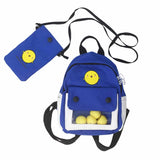 2pcs Mini Canvas Solid Backpack Chicken Student Bag