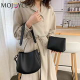 2pcs Crossbody Bag Solid Women Shoulder Bag Casual High PU Leather
