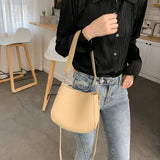 2pcs Crossbody Bag Solid Women Shoulder Bag Casual High PU Leather Messenger Bag