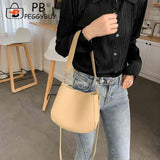 2pcs Crossbody Bag Solid PU Leather Messenger Handbag for Women