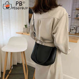 2pcs Crossbody Bag Solid PU Leather Messenger Handbag for Women