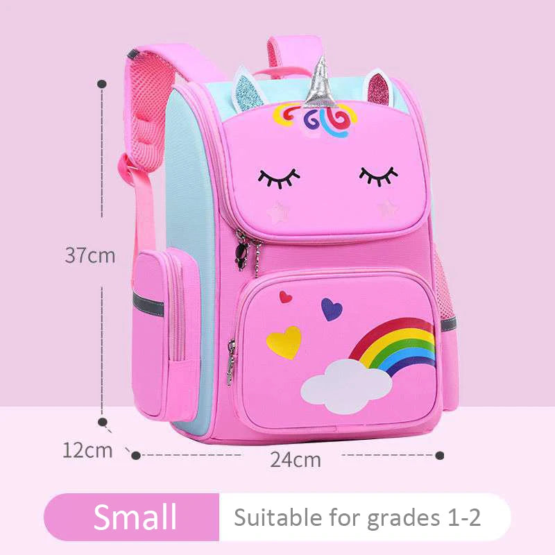 2pcs Unicorn School Bags For Girls Boys 6-12 Waterproof Backpack