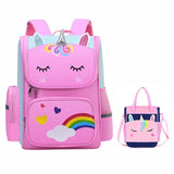 2pcs Unicorn School Bags For Girls Boys 6-12 Waterproof Backpack