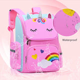 2pcs Unicorn School Bags For Girls Boys 6-12 Waterproof Backpack