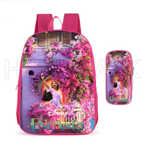 2pcs Mirabel Madrigal School Bag Pink Backpack for Girls Kids Lovely Mochila