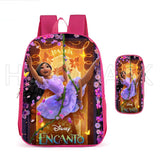 2pcs Mirabel Madrigal School Bag Pink Backpack for Girls Kids Lovely Mochila