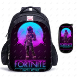 2pcs FORNITE Kids Backpack Orthopedic School bag Waterproof Backpacks