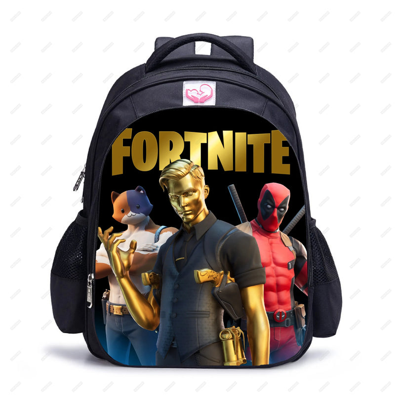 2pcs FORNITE Kids Backpack Orthopedic School bag Waterproof Backpacks