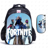 2pcs FORNITE Kids Backpack Orthopedic School bag Waterproof Backpacks