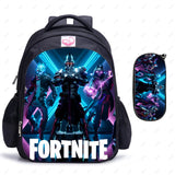 2pcs FORNITE Kids Backpack Orthopedic School bag Waterproof Backpacks