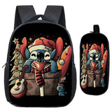 2pcs Stitch Kids School Bags Girls Boys Backpack with Pen Case