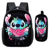 2pcs Stitch Kids School Bags Girls Boys Backpack with Pen Case