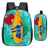 2pcs Stitch Kids School Bags Girls Boys Backpack with Pen Case