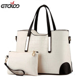 2pcs Leather Bags Handbags Women Famous Shoulder Bag Female Casual Tote