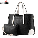 2pcs Leather Bags Handbags Women Famous Shoulder Bag Female Casual Tote