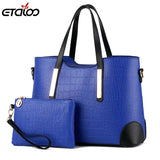 2pcs Leather Bags Handbags Women Famous Shoulder Bag Female Casual Tote