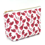 2pcs PU Leather Zipper Cosmetic Gift Bag Women Christmas Travel Beauty Case