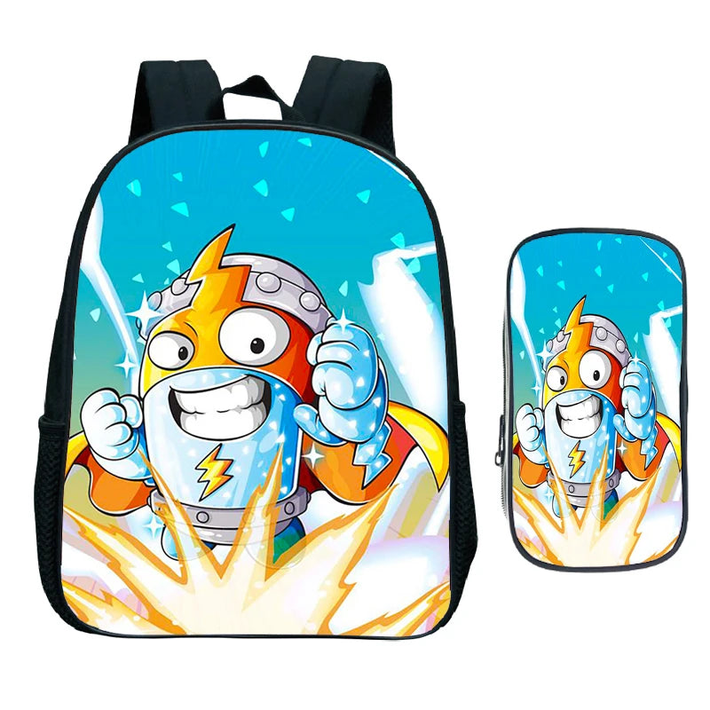 2pcs Kids Game Zings Backpack Children Superzings Primary