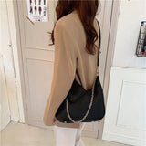 Vintage Shoulder Bag Nylon Women Chains Crossbody Messenger Handbag