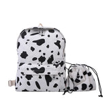 Milk Cow Canvas Backpack for Teen Girls