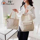 2pcs Ladies Bookbag Set College Rucksack for Vacations