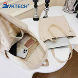 2pcs/set Ladies Bookbag with Handbag College Student Rucksack Large Capacity
