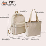 2pcs Ladies Bookbag Set College Rucksack for Vacations