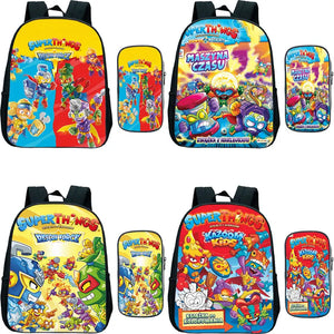 2pcs/set Superzings Series 10 Backpack Pen Bag Kindergarten Bags Mochila Zings