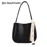 2pc/set PU Leather Women's Handbags Casual Ladies Tote Bucket Women Shoulder Bag