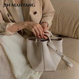 2pc/set PU Leather Women's Handbags Casual Ladies Tote Female Bucket