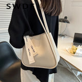 2pc/set PU Leather Women's Handbags Casual Tote Bucket Shoulder Bags