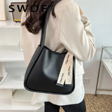 2pc/set PU Leather Women's Handbags Casual Tote Bucket Shoulder Bags