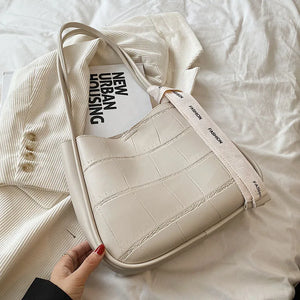 2pc/set PU Leather Women's Handbags Casual Ladies Tote Bucket Women Shoulder Bag