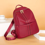 Women Soft Leather Backpack Vintage Female Shoulder Bags Casual Travel