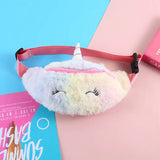 Unicorn Female Waist Bag Kids Fanny Pack Plush Women Belt Bag