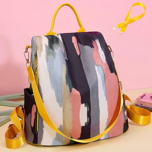 Anti-theft Women's Backpack Oxford School Teen Girls Travel Shoulder Bag