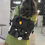Waterproof Nylon 3-in-1 Backpack for Teenage Girl