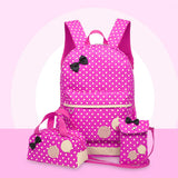 Lightweight School Backpack Travel Large Capacity for Girls Polka Dots