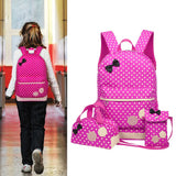 Lightweight School Backpack Travel Large Capacity for Girls Polka Dots