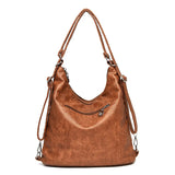 Vintage Women Backpack Bag - Retro PU Leather Tote Shoulder Bag