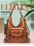 Vintage Women Backpack Bag - Retro PU Leather Tote Shoulder Bag