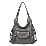 Vintage Women Backpack Bag - Retro PU Leather Tote Shoulder Bag