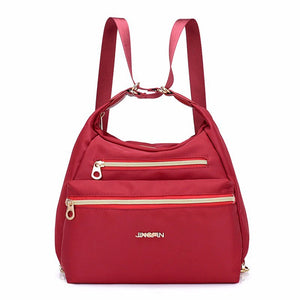 3 In 1 Women Bags Multifunction Backpack Crossbody Bag Nylon Cloth Tote